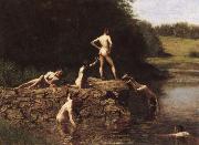 Thomas Eakins Swimming oil painting